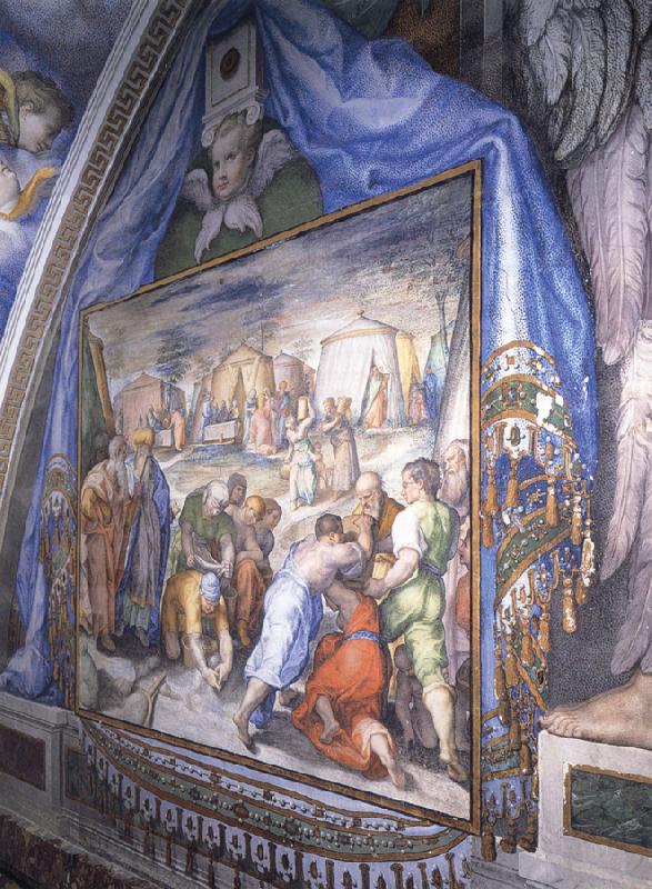 TIBALDI, Pellegrino Gathering the Manna oil painting picture